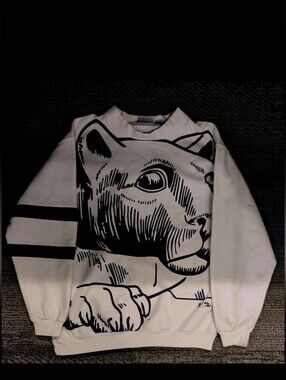 Vintage Penn State PSU Lion Print Sweatshirt The Game College Football Size L